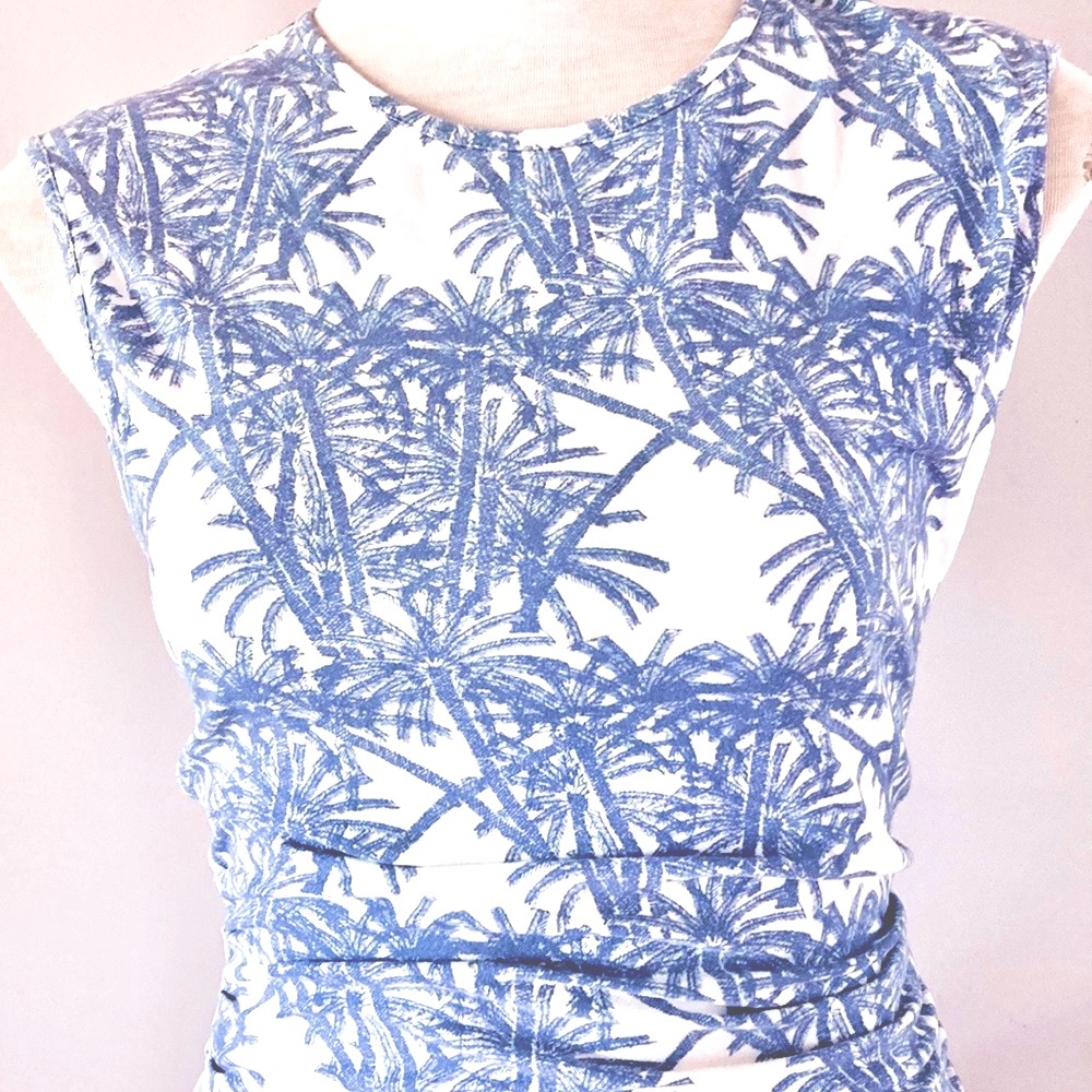REISS stretch knit tropical sheath dress - Picture 2 of 7